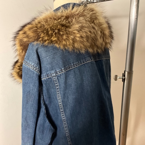 **PRICE DROP** Ralph Lauren Denim Jacket with Fox Fur - Picture 3 of 4